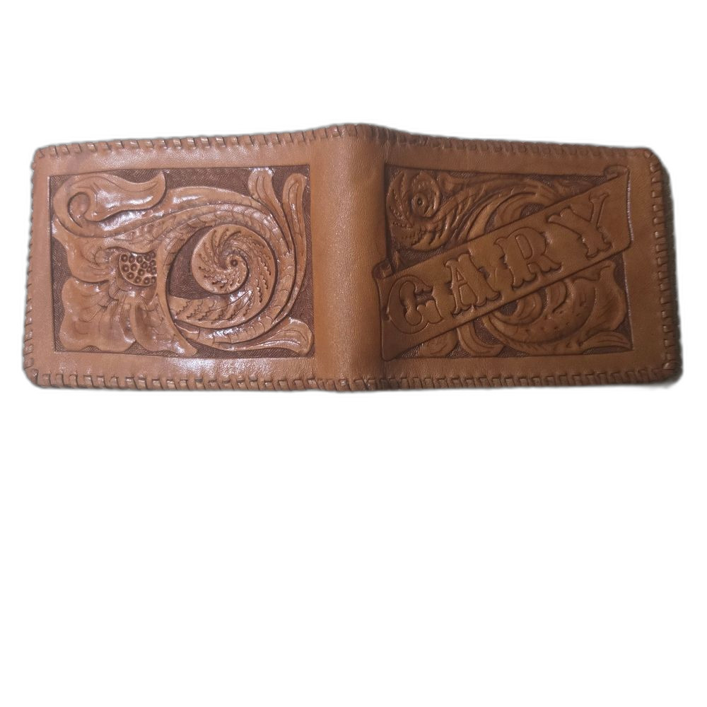 Handcrafted Tan Leather Key/Card Holder Wallet